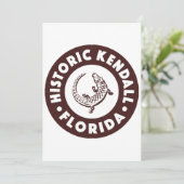 Kendall Florida Circle - Brown Einladung (Stehend Vorderseite)