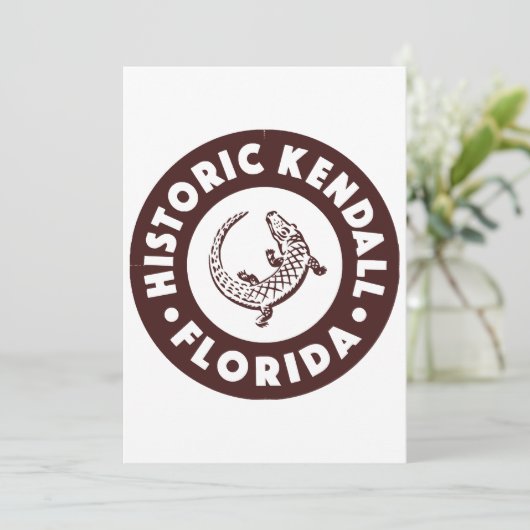 Kendall Florida Circle - Brown Einladung (Stehend Vorderseite)