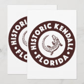 Kendall Florida Circle - Brown Einladung (Vorne/Hinten)