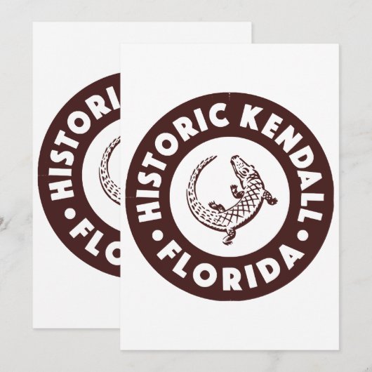 Kendall Florida Circle - Brown Einladung (Vorne/Hinten)