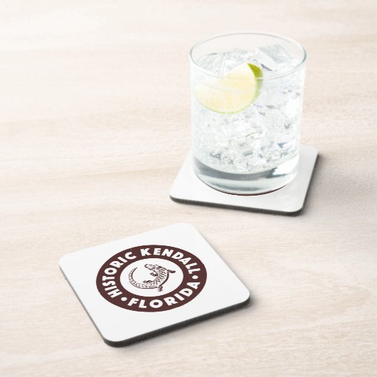 Kendall Florida Circle - Brown Getränkeuntersetzer (Rechte Seite)