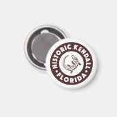 Kendall Florida Circle - Brown Magnet (Vorderseite/Rückseite)