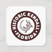 Kendall Florida Circle - Brown Quadratische Visitenkarte (Rückseite)