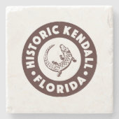 Kendall Florida Circle - Brown Steinuntersetzer (Vorderseite)