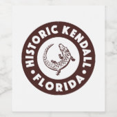 Kendall Florida Circle - Brown Weinetikett (Einzelnes Label)