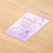 Kendall Lila Elegante Wedding Save the Date Acryleinladungen (Ablage )