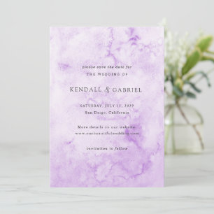 Kendall Lila Watercolor Save The Date