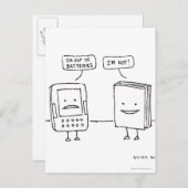 Kendall & Paige - Batterien Postkarte (Vorne/Hinten)