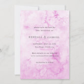 Kendall Pink Watercolor Elegante Hochzeit Save The Date (Vorderseite)