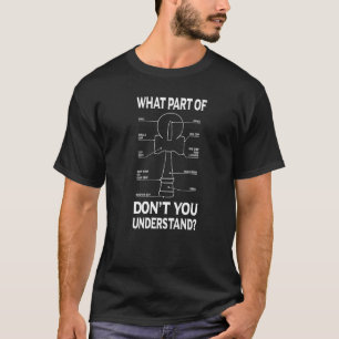 Kendama Anatomie, was Kendamas Teil dir nicht tut  T-Shirt