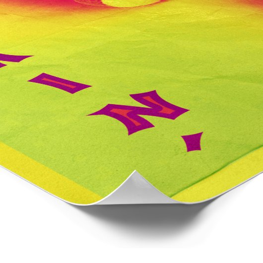 Kendama Jammin' Psychedelic Poster (Ecke)