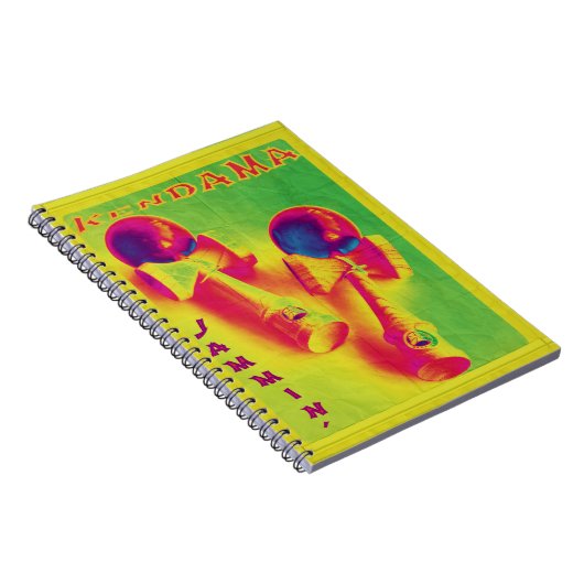 Kendama Jammin' Psychedelic Poster Notizblock (Rechte Seite)