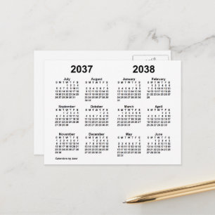 Kender-Jahr-Kalender 2037-2038 von Janz Postkarte