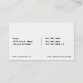 Kendo Business Card Visitenkarte (Rückseite)