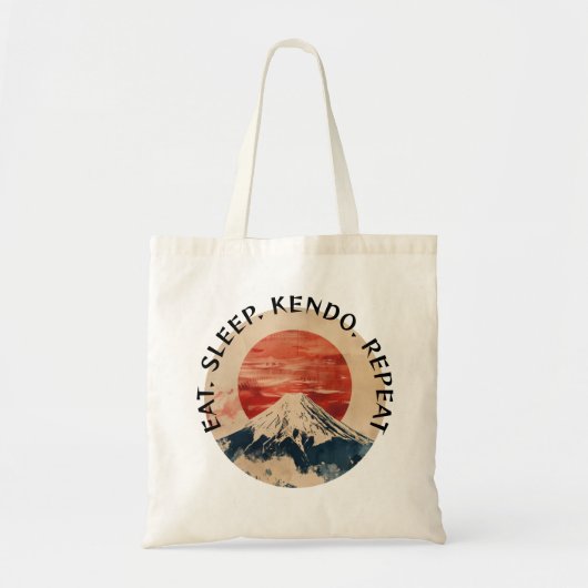 Kendo Eat Sleep Repeat Mount Fuji Tragetasche (Vorne)