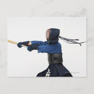 Kendo Fencer Practicing Postkarte