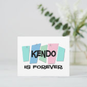 Kendo ist für immer postkarte (Stehend Vorderseite)