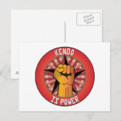 Kendo ist Power Postkarte (Vorne/Hinten)
