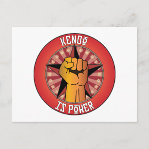 Kendo ist Power Postkarte