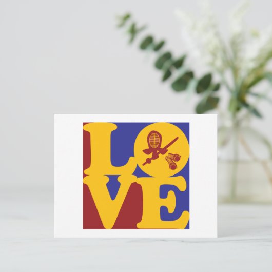 Kendo Liebe Postkarte (Stehend Vorderseite)