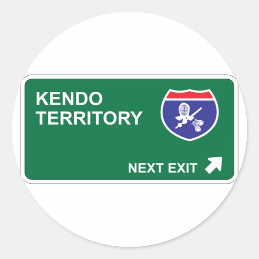 Kendo Next Exit Runder Aufkleber (Vorderseite)