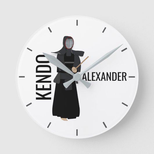 Kendo Runde Wanduhr (Vorderseite)