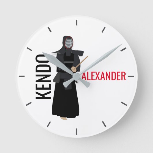 Kendo Runde Wanduhr (Vorderseite)