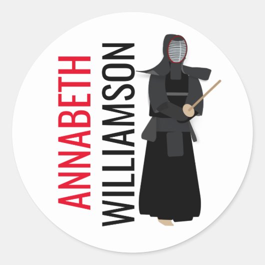 Kendo Runder Aufkleber (Vorderseite)
