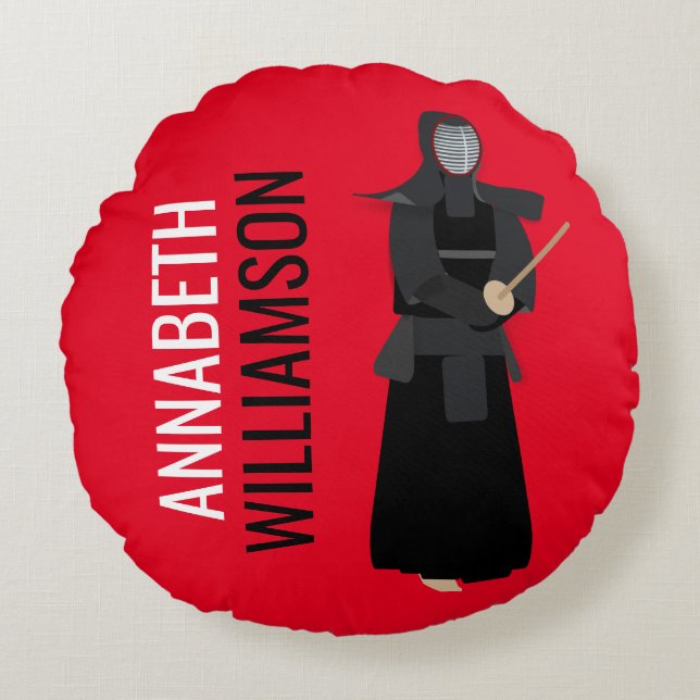 Kendo Rundes Kissen (Vorderseite)