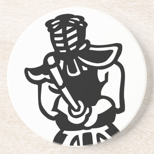 Kendo Sandstein Untersetzer (Vorne)