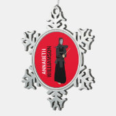 Kendo Schneeflocken Zinn-Ornament (Rechts)