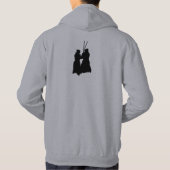 Kendo (Schwarzes/Aschengrau) Hoodie (Rückseite)