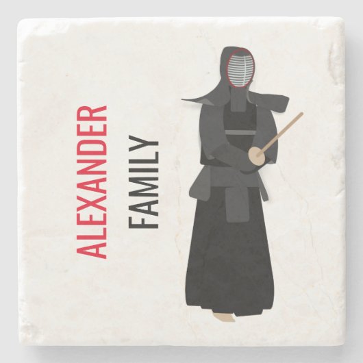 Kendo Steinuntersetzer (Vorderseite)