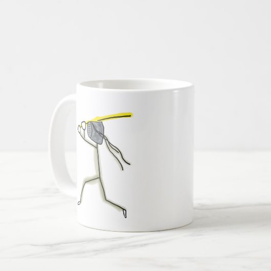 Kendo Stickman Kaffeetasse (Vorderseite Links)