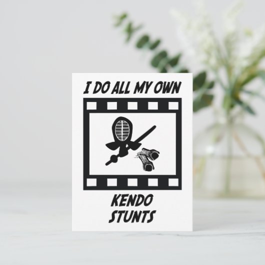 Kendo Stunts Postkarte (Stehend Vorderseite)