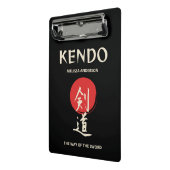 Kendo Vintage Red Black Mini Klemmbrett (Gewinkelt2)
