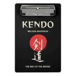 Kendo Vintage Red Black Mini Klemmbrett