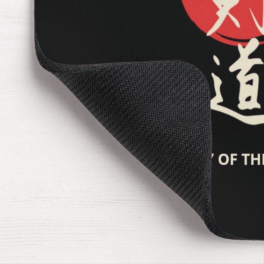 Kendo Vintage Red Black Mousepad (Ecke)