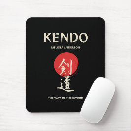 Kendo Vintage Red Black Mousepad