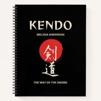 Kendo Vintage Rot Schwarz Praktiker Journal Notizblock