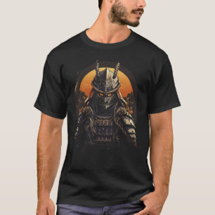 Kendo Warrior Japan Maske Sunset Japanische Kunst T-Shirt