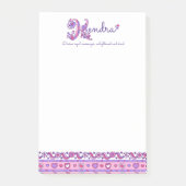 Kendra personalisierter K-Name bedeutet Post Notiz (Vorderseite)