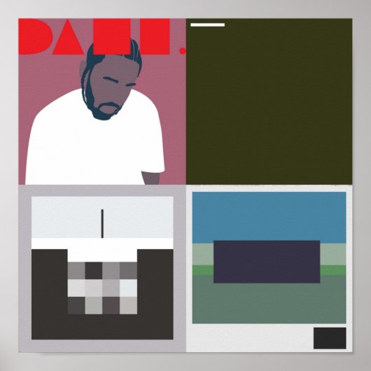 Kendrick Discografie minimale Albumdecke Poster (Vorne)