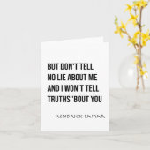 Kendrick Lamar - Euphoria (Stempelsticker) Karte (Gelbe Blume)