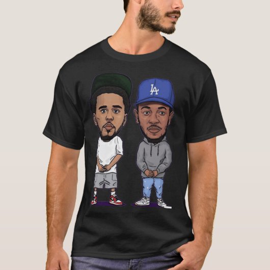 KENDRICK LAMAR JCOLE Retro T-Shirt (Vorderseite)