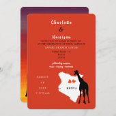 Kenia Africa Wedding Destination Einladung (Vorne/Hinten)