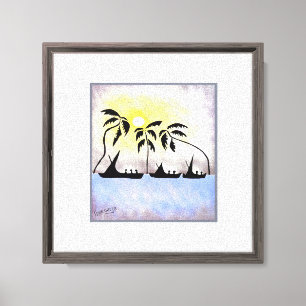 Kenia African Art, Phantastisch Full Moon Sailing  Leinwanddruck