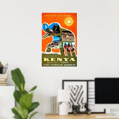 Kenia, Afrika, ein Date mit der Sonne, Reisen Poster (Heimbüro)