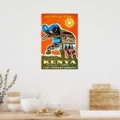 Kenia, Afrika, ein Date mit der Sonne, Reisen Poster (Küche)