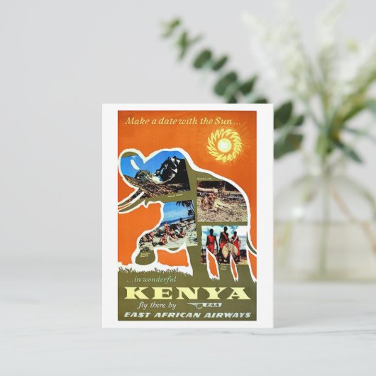 Kenia, Afrika, ein Date mit der Sonne, Reisen Postkarte (Stehend Vorderseite)